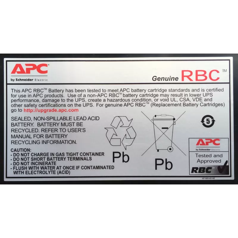 APC aku vahetuskassett RBC23 (OEM), Suletud pliiaku (VRLA), Must, 2.41 kg, 68.6 x 152.4 x 94 mm, 0 - 40 °C, 0 - 95%