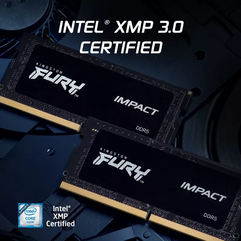 Kingston Technology FURY 32GB 6000MT/s DDR5 CL38 SODIMM (2 tk komplekt) Impact XMP