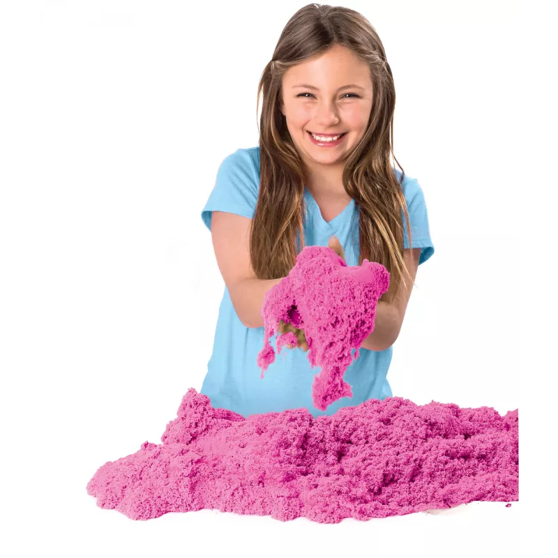 Kinetic Sand, 2 naela roosa mänguliiv, lihavõttekorvi täidis, vormitavad sensoorsed mänguasjad lastele, taassuletav kott (pakend võib varieeruda)