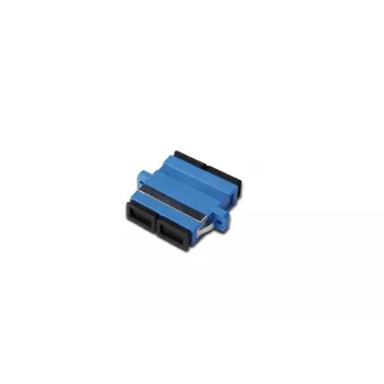 DIGITUS SC / SC Duplex Coupler, color Sinine Zirconia Ceramic Sleeve, Plastik housing, Singlemode, inc.fixing material