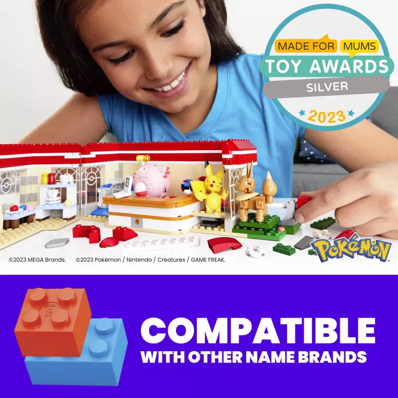 MEGA Pokémon Building Toy Kit, metsakeskus (648 tükki) 4 tegelaskujuga