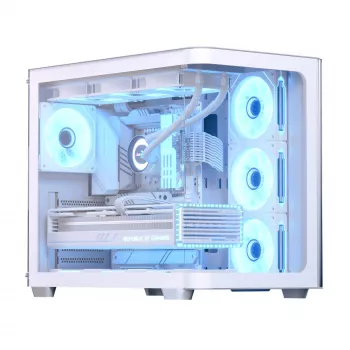 PC Case Aerocool P500C Midi Tower Valge ATX Side PSU 3x120mm Fans