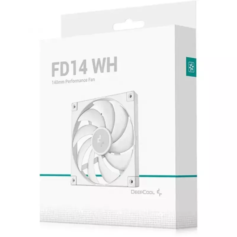 140 mm korpuse ventilaator DeepCool FD14 WH, 140x140x25 mm, valge, 3-kontaktiline