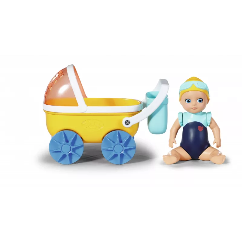 BABY born Splish Splash Pram with Emma Bath nukk Multicolour