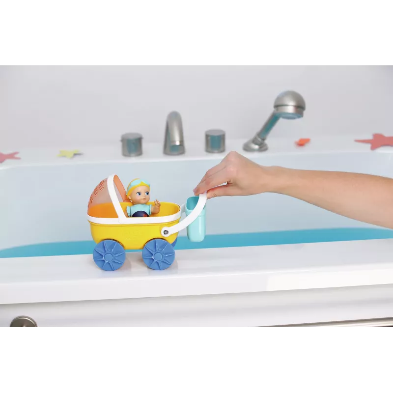 BABY born Splish Splash Pram with Emma Bath nukk Multicolour