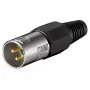 Goobay mikrofoni pistik 3-kontaktiline XLR isane must metallik