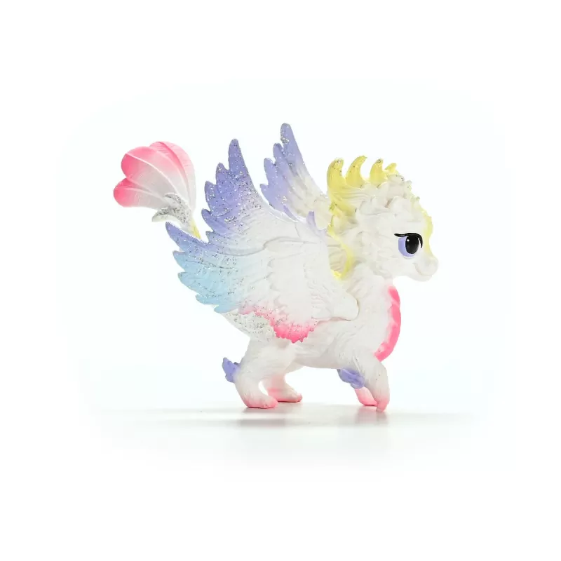 Schleich BAYALA vikerkaare beebilohe kujuke vanusele 5+, beež sinine roheline, ükssarviku/pegase teema