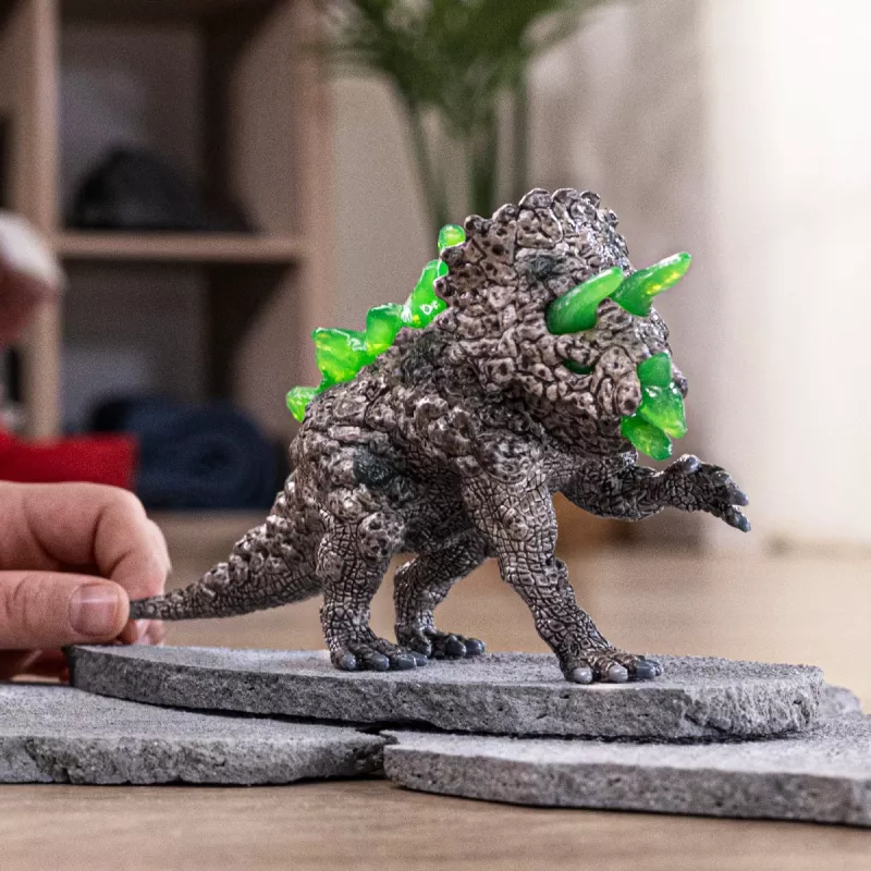schleich ELDRADOR CREATURES Kivist triceratops, 7 a, Monsters and dragons, Stone World, Mitmevärviline