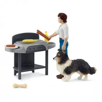 schleich HORSE CLUB Friends & Family BBQ with Tom, Animal, Horses, Pocket Sets, 5 yr(s), Multicolour
