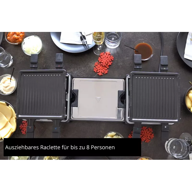 Unold 48755 raclette-grill 8 inimesele 1300 W Must