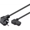Goobay nurgaga IEC Cord 5m Must Power Plug Type F IEC C13