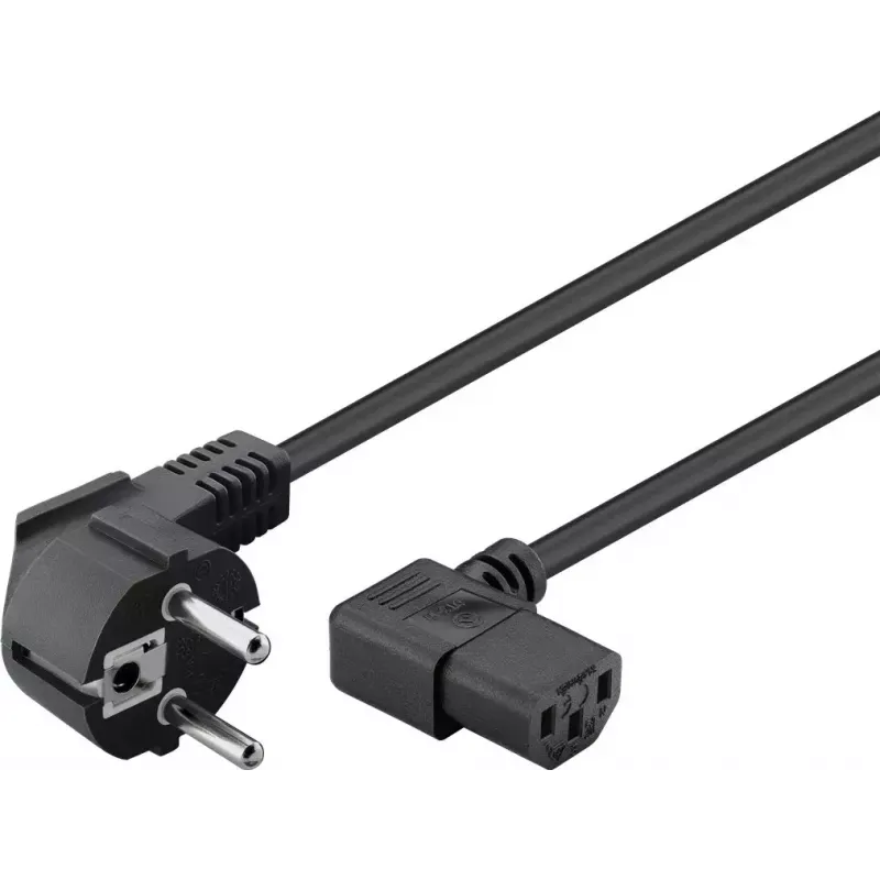 Goobay nurgaga IEC Cord 5m Must Power Plug Type F IEC C13