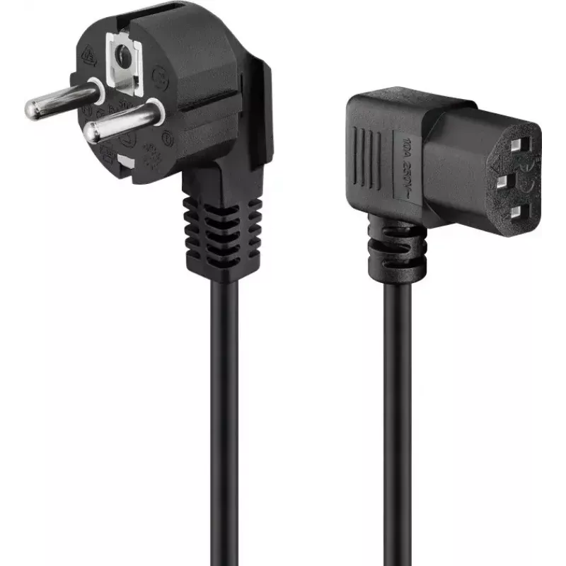 Goobay nurgaga IEC Cord 5m Must Power Plug Type F IEC C13