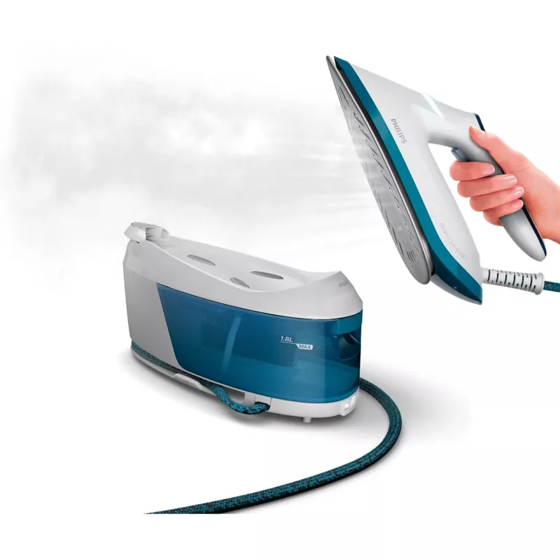 Philips PSG6022/20 aurutriikimisjaam 2400 W 1,8 L SteamGlide Plus tald Sinine, Valge