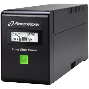 POWERWALKER - BLUEWALKER UPS Vi 800 Sw 800va / 480w LCD-ekraan 2x Schuko pistikupesa AVR Must