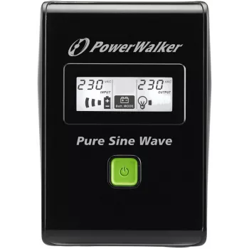 POWERWALKER - BLUEWALKER UPS Vi 800 Sw 800va / 480w LCD-ekraan 2x Schuko pistikupesa AVR Must