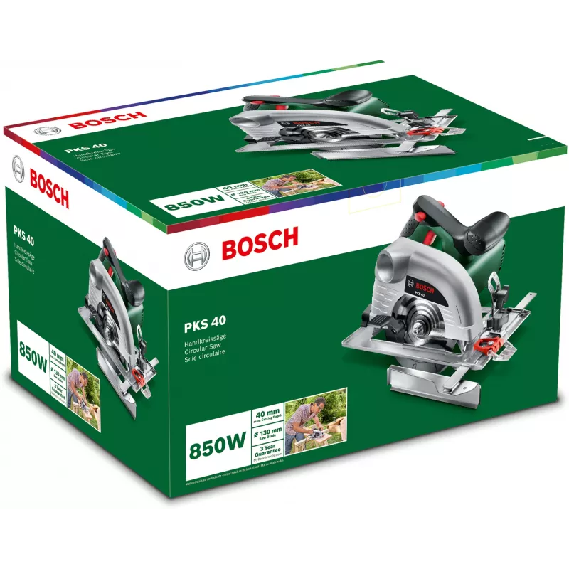 Bosch PKS 40 13 cm Roheline, Hõbedane 5300 RPM 850 W