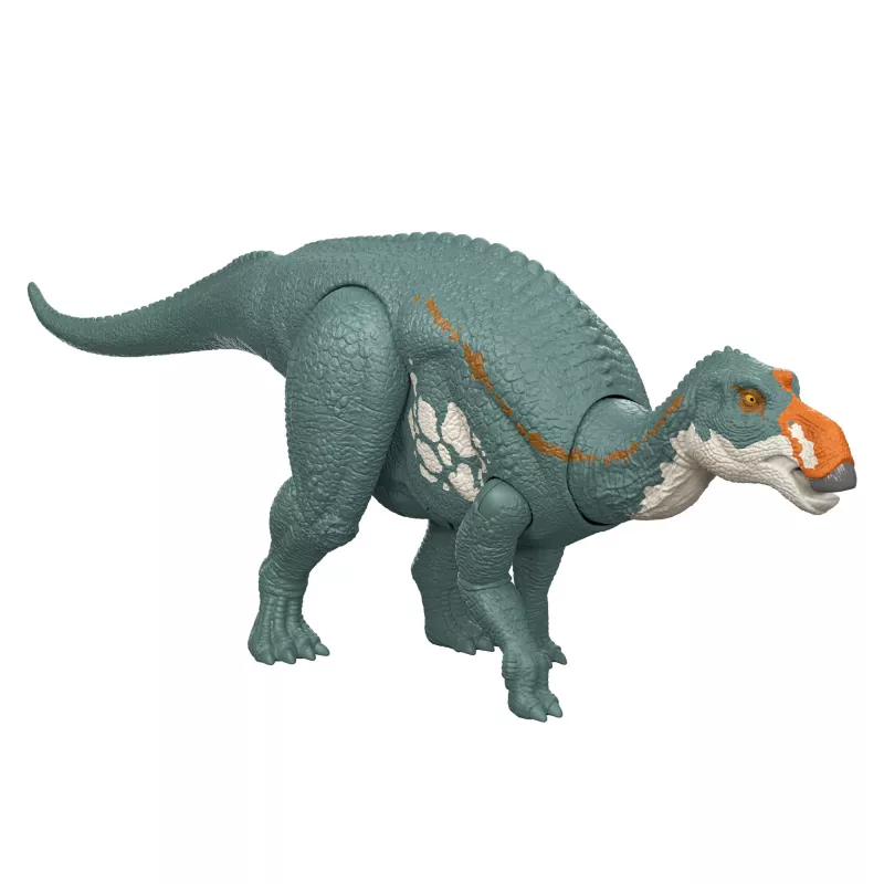 Jurassic World Rebirth Wild Roar Maiasaura dinosaurusemänguasi, sabaga juhitav rünnakuhammustus ja heli