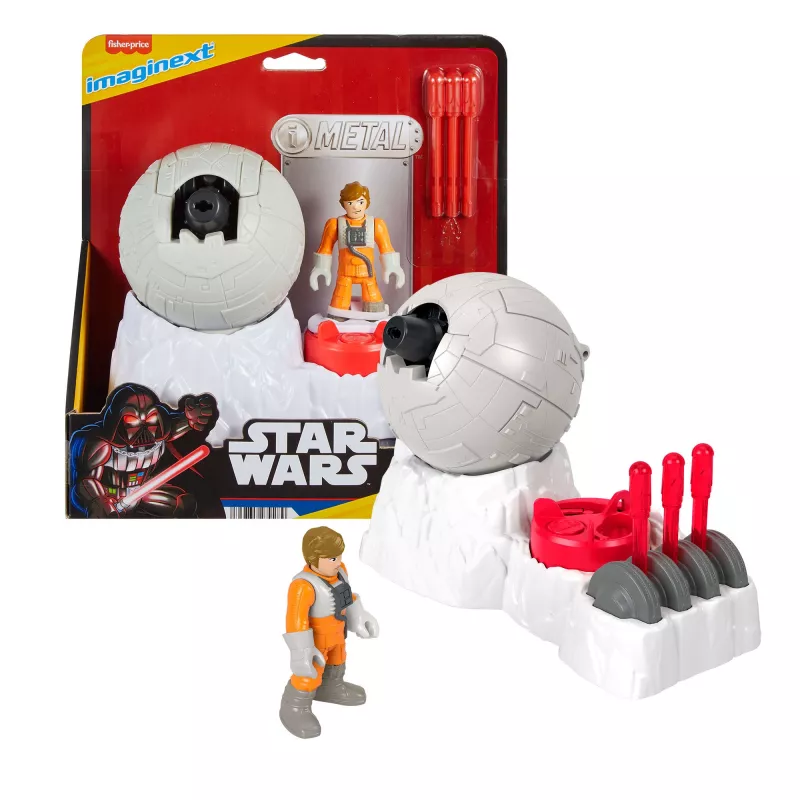 Fisher-Price Imaginext STAR WARS mässajate baasi kahurmänguasi Luke Skywalkeri valatud tegelase võtmega, 5 tk
