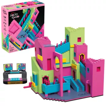 Mattel MEGA Squid Game Staircase Building Toy Kits with Action Figure (1707 pieces) for Collectors