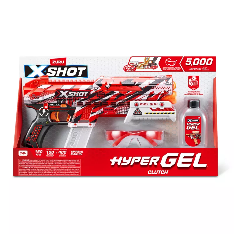 XSHOT Hyper Gel Clutch Blaster (5000 Hyper Gel graanulit) ZURU