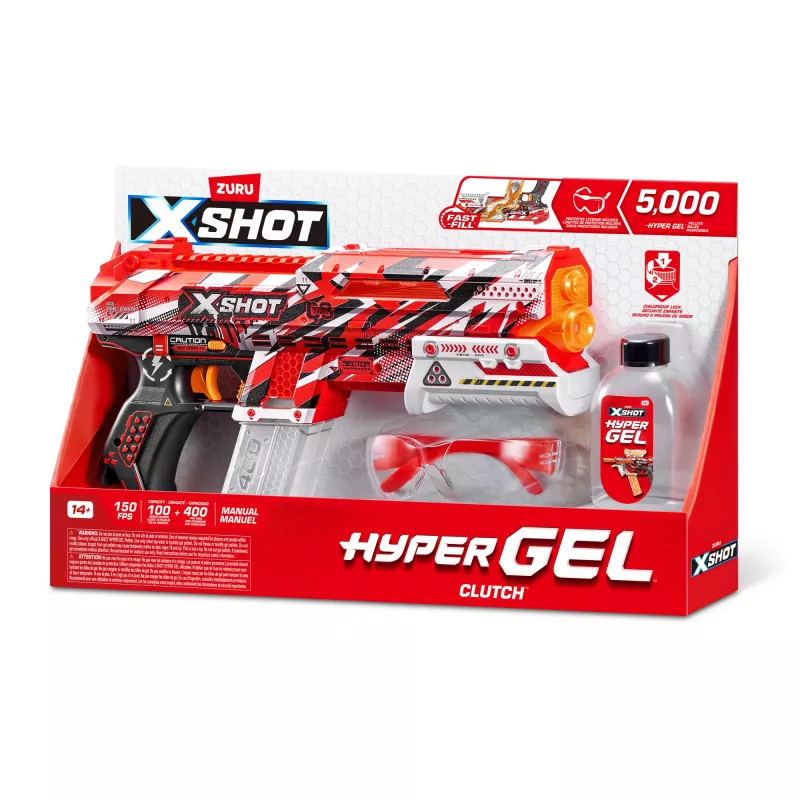 XSHOT Hyper Gel Clutch Blaster (5000 Hyper Gel graanulit) ZURU