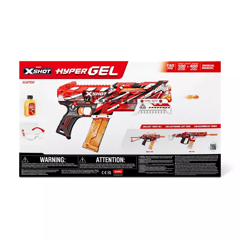 XSHOT Hyper Gel Clutch Blaster (5000 Hyper Gel graanulit) ZURU
