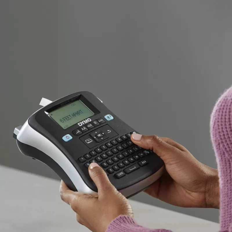 DYMO LabelManager ® ™ 210D - QWZ, QWERTZ, D1, termosiirde, 180 x 180 DPI, 12 mm/s, must, hõbedane