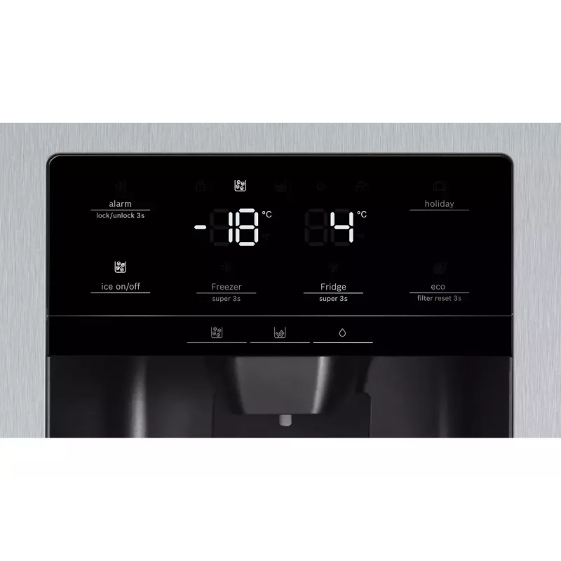 Bosch Serie 6 KAG93AIEP külmik-sügavkülmik külg-külje kõrval, eraldiseisev, 560 L, roostevaba teras