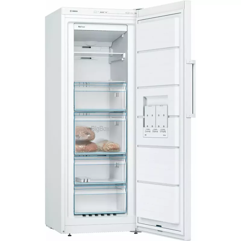 Püstik-sügavkülmik Bosch Serie 4 GSN29VWEP, 200 L, NoFrost, E klass, 1610×600×650 mm, valge