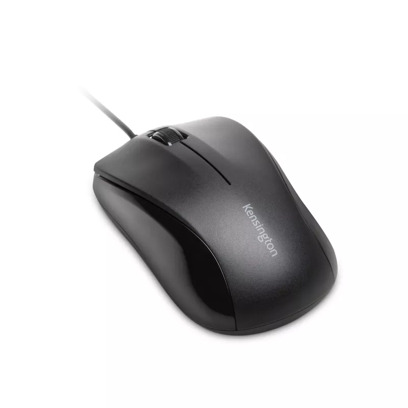 Kensington Wired Valuhiir, mõlemakäeline, optiline, USB Type-A, 1000 DPI, must