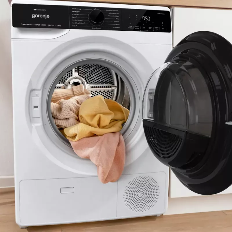 Kuivati Gorenje DPNA93W soojuspumbaga, eraldiseisev esilaadimisega, 9 kg, valge, energiaklass C