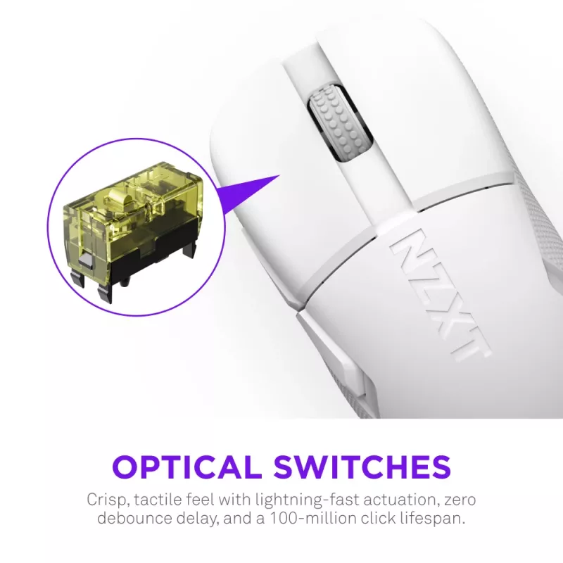 NZXT Lift Elite juhtmeta mängurihiir valge