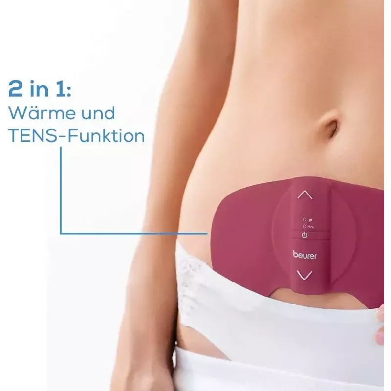 Asenduselektroodide komplekt Beurer EM50 Menstrual Relax seadmele — asenduspadjad ja juhtmed valu leevendamiseks ja lihaste lõõgastamiseks