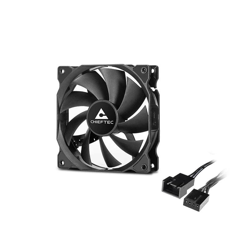 Chieftec ZF-1225PWM arvuti jahutussüsteem Arvutikorpus Ventilaator 12 cm Must 1 tk
