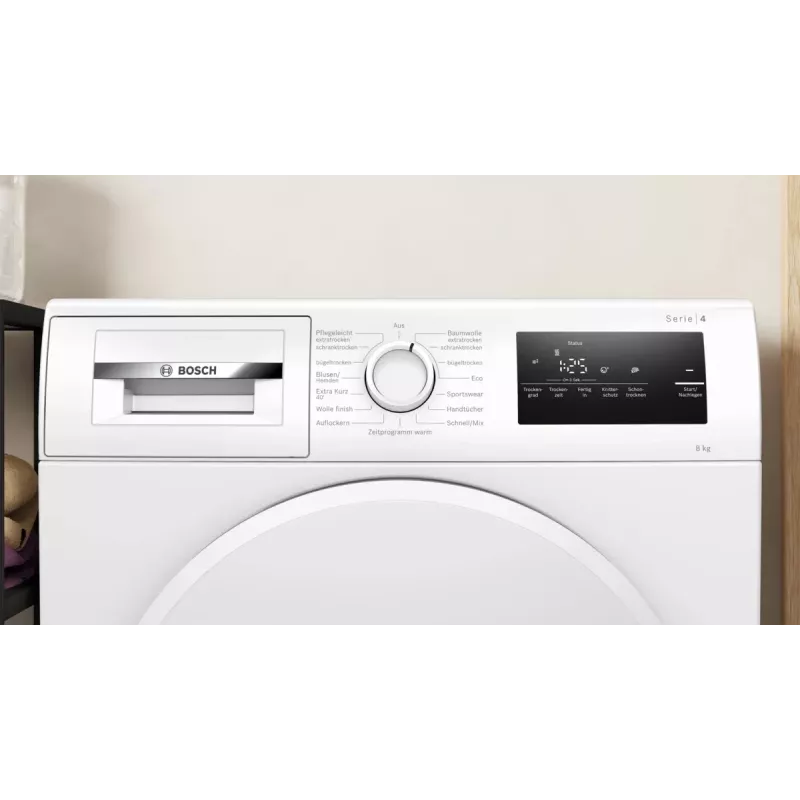 Bosch Serie 4 WTH83VV4 kuivati Vabaltseisev Eestlaetav 8 kg Valge