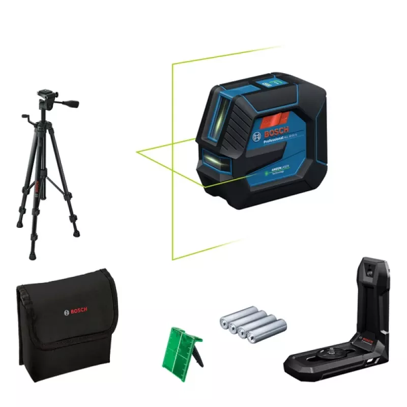 Bosch GLL 20-22 G joonlaser 20 m 500-540 nm (< 10mW)