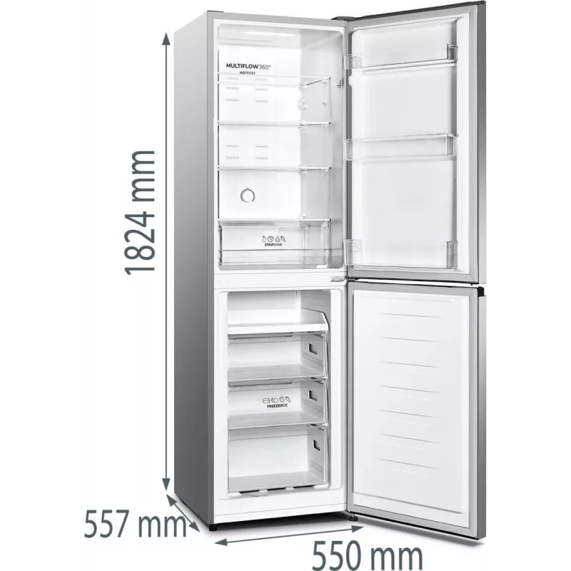 Gorenje NRK418DCS4 eraldiseisev 256 L hall