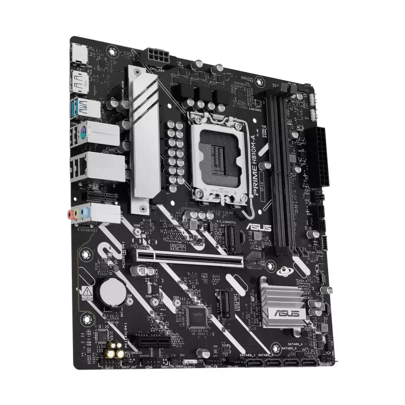 Emaplaat ASUS PRIME H810M-A-CSM — Intel H810, LGA 1851, microATX, 2× DDR5 DIMM (kuni 128 GB), 2× M.2, 4× SATA III, PCIe 4.0