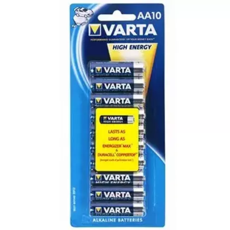 Ühekordne patarei Varta High Energy AA 10 tk