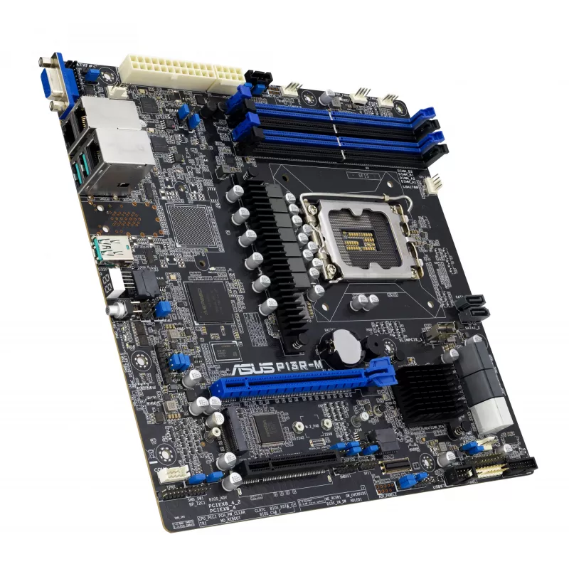 Emaplaat ASUS P13R-M Intel C262 LGA 1700 mikro ATX, DDR5, 4 DIMM, 128GB, 8x SATA III, 1x M.2, 2x LAN