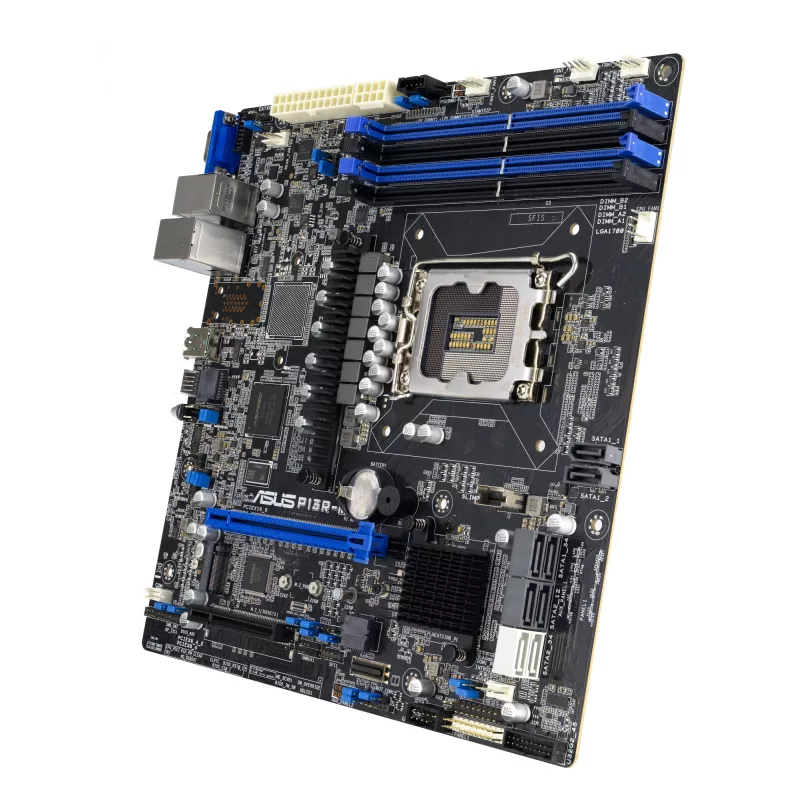 Emaplaat ASUS P13R-M Intel C262 LGA 1700 mikro ATX, DDR5, 4 DIMM, 128GB, 8x SATA III, 1x M.2, 2x LAN