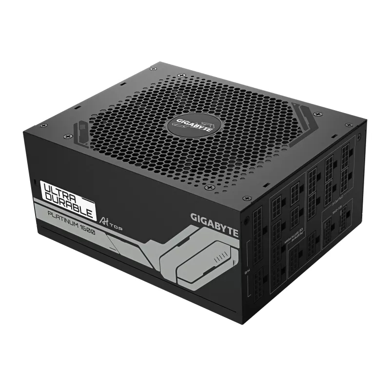Toiteplokk GIGABYTE UD1600PM PG5 1600W, 80 PLUS Platinum, 92% tõhusus, 20+4 pin ATX, 120 mm ventilaator, must