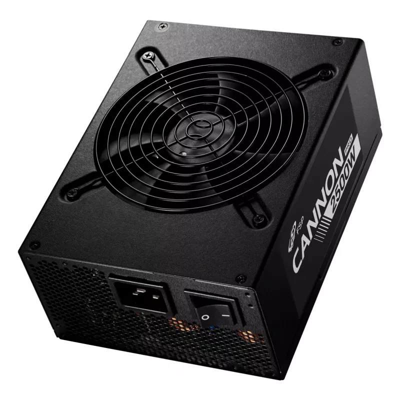 FSP CANNON PRO 2500W toiteplokk ATX ATX3.1 Must, 2500 W, 200 - 240 V, 50/60 Hz, 15 - 12 A, Active, 125 W
