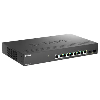 D-Link DMS-1250-10S/E võrgukommutaator hallatav 2.5G Ethernet (100/1000/2500) Must