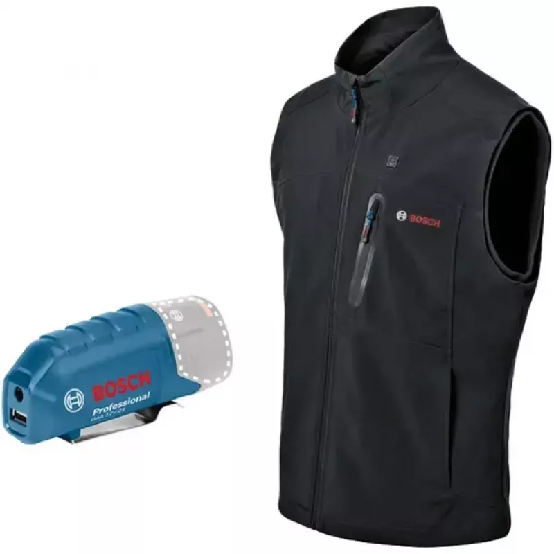 Bosch GHV 12+18V XA Professional soojendusvest suurus M must, laadija ja akuga