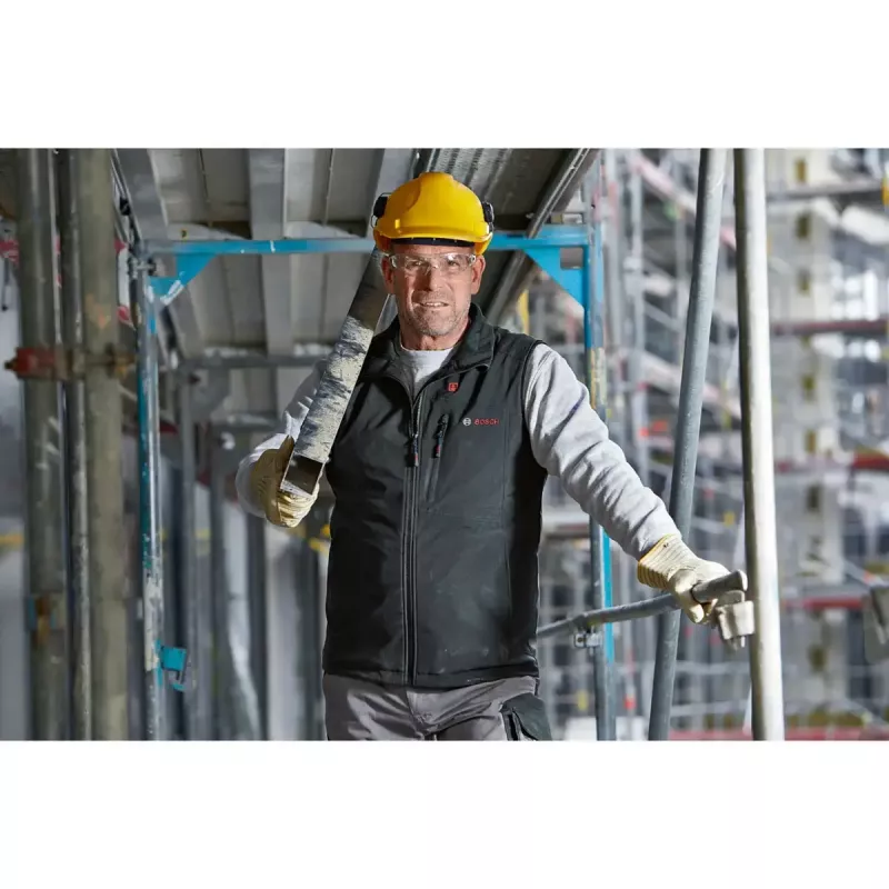 Bosch GHV 12+18V XA Professional soojendusvest suurus M must, laadija ja akuga