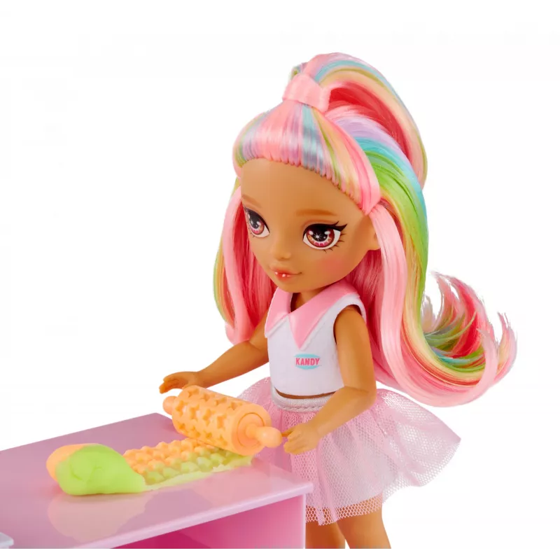 Rainbow High Little Dessert Shop with Kandy mängukomplekt, Moenukk, Naine, 4 a, 140 mm, Mitmevärviline