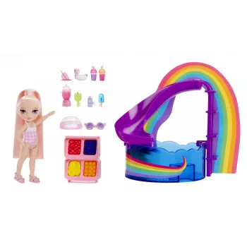 Rainbow High Little Pool Day with Blush Playset, Moenukk, Naine, 4 a, 140 mm, Mitmevärviline