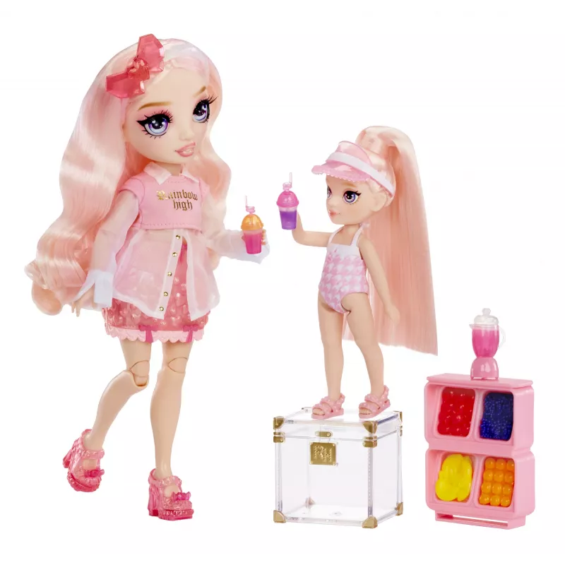Rainbow High Little Pool Day with Blush Playset, Moenukk, Naine, 4 a, 140 mm, Mitmevärviline